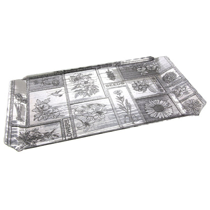 American Botanical Hostess Tray - Hand-Hammered Aluminum Floral Serving Tray