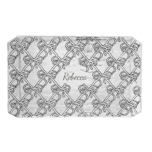 Bow-tique Butler Tray by Wendell August Forge — top view