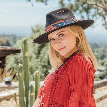 California Hats Ameri | Wool Felt Outback Fedora Hat