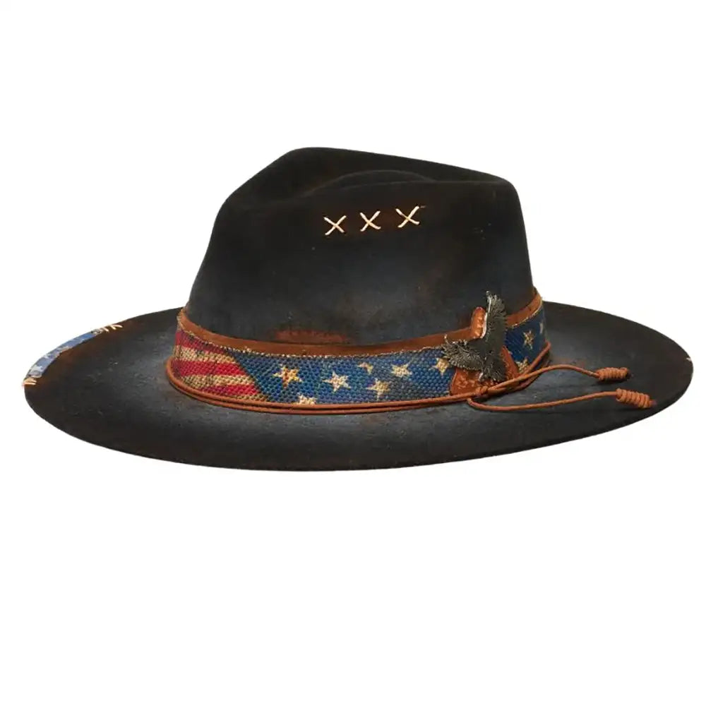 California Hats Ameri | Wool Felt Outback Fedora Hat