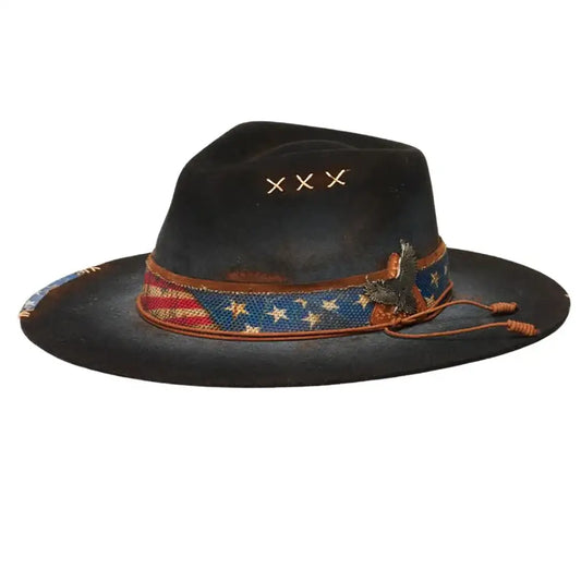 California Hats Ameri | Wool Felt Outback Fedora Hat