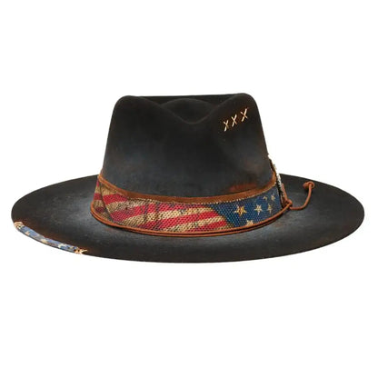 California Hats Ameri | Wool Felt Outback Fedora Hat