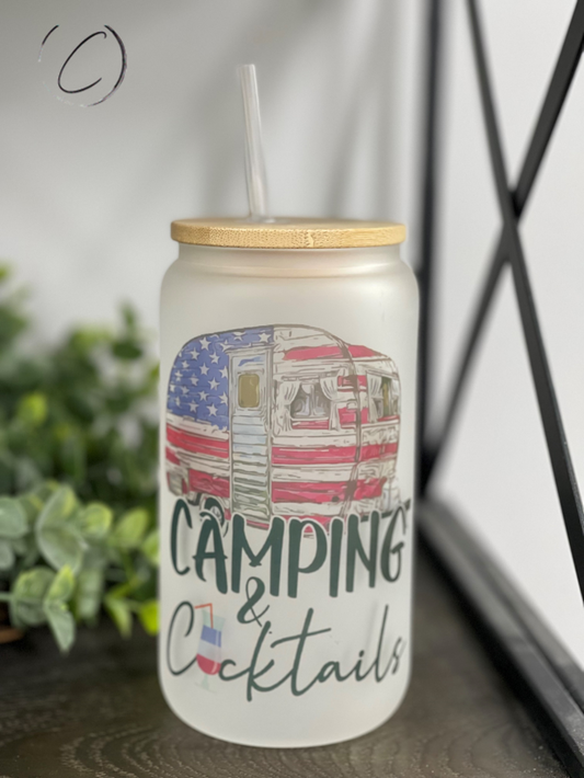 Camping & Cocktails 16oz Libbey Glass – Outdoor Drinkware