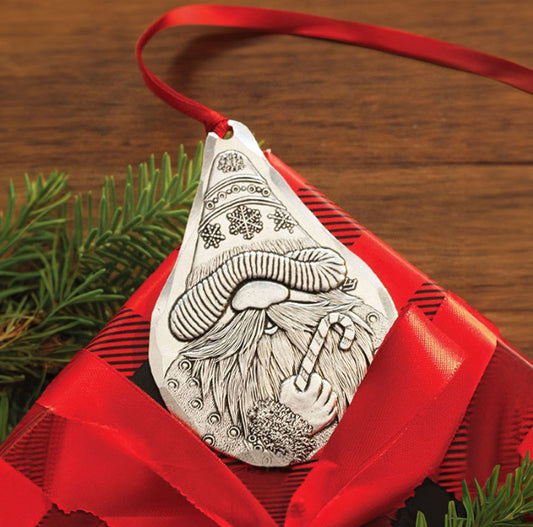 Candy Cane Gnome Ornament by Wendell August Forge