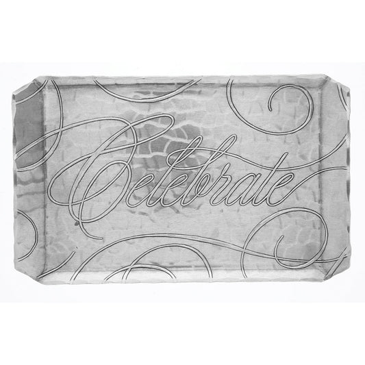 Celebrate Butler Tray by Wendell August Forge — top view