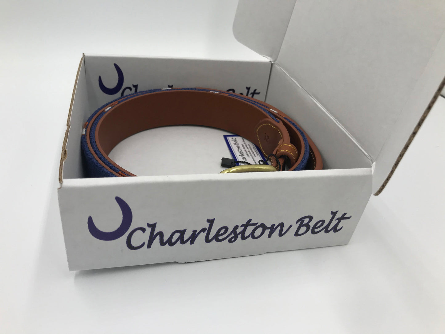American Flag Needlepoint Belt – Handstitched Patriotic | Charleston Belt