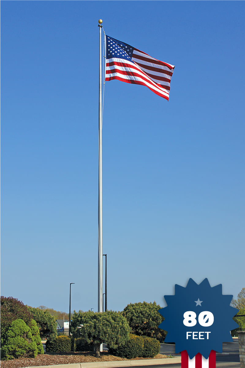 80ft Heavy Duty Flagpole - EC80