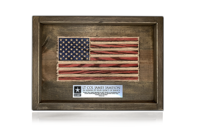 Old Glory Wooden Desk Flag – American Oak | Made in USA | Flags of Valor
