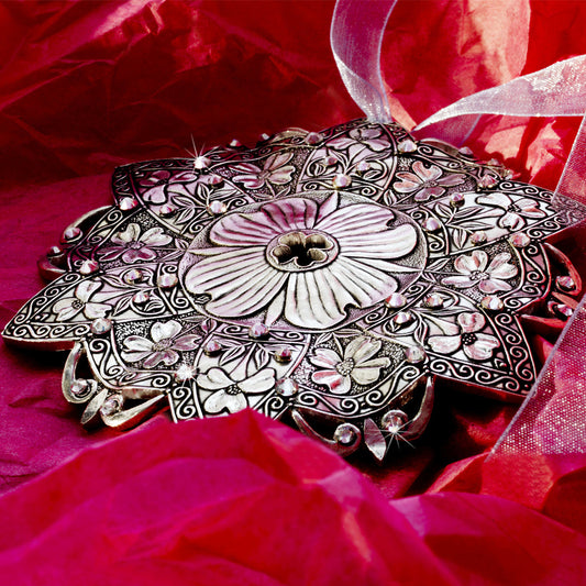 Snow Crystal Dogwood Ornament (Aluminum) by Wendell August Forge
