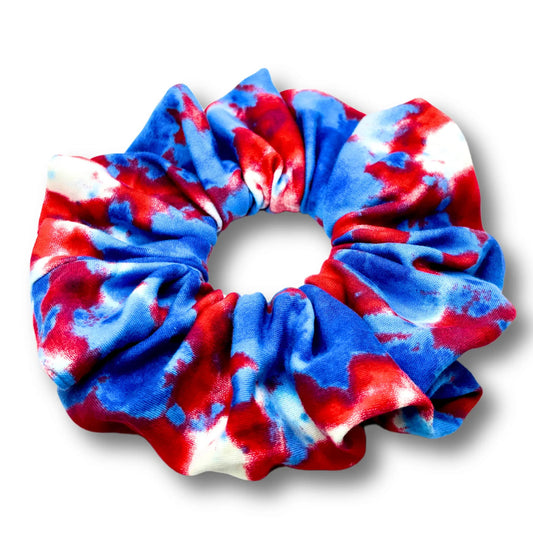 Tie Dye Patriotic Oversized Scrunchie
