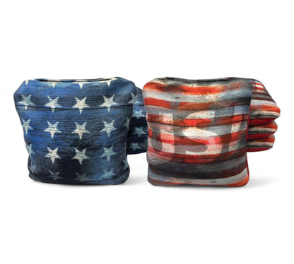USA Flag Cornhole Bags | Slick & Stick Tournament Grade