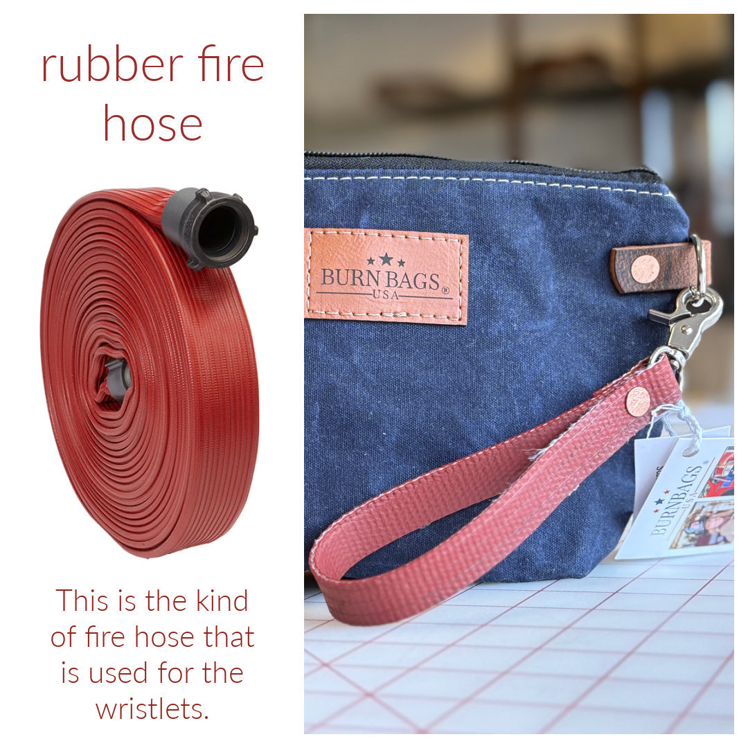 Rubber Fire Hose Clutch- Blue