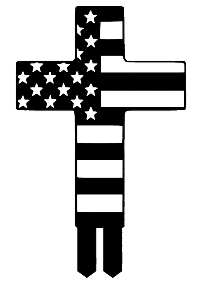Flag Cross Stake - Metall Wall Art