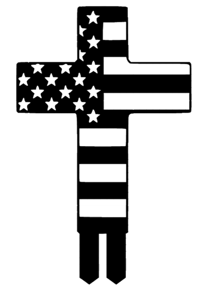 Flag Cross Stake - Metall Wall Art