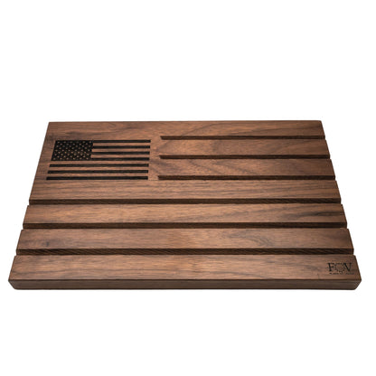 Wooden Challenge Coin Holder – Walnut Display | Shop250America