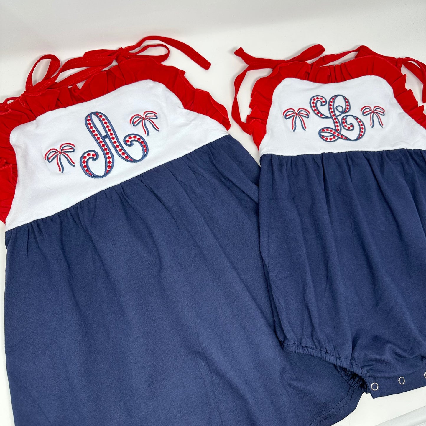 Red, White & Blue Tie Strap Dress - Kids Patriotic | Three Bees Co