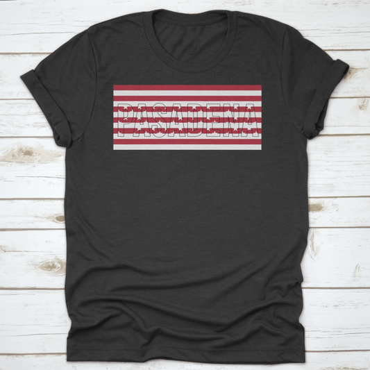 Patriotic Typographic Text Of Pasadena, Usa Flag Outline Design Vector