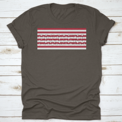 Patriotic Typographic Text Of Pasadena, Usa Flag Outline Design Vector