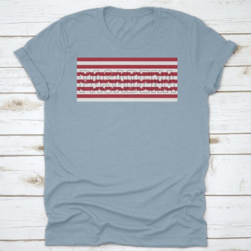 Patriotic Typographic Text Of Pasadena, Usa Flag Outline Design Vector