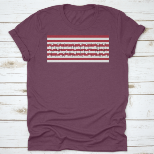 Patriotic Typographic Text Of Pasadena, Usa Flag Outline Design Vector