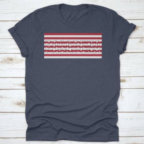 Patriotic Typographic Text Of Pasadena, Usa Flag Outline Design Vector