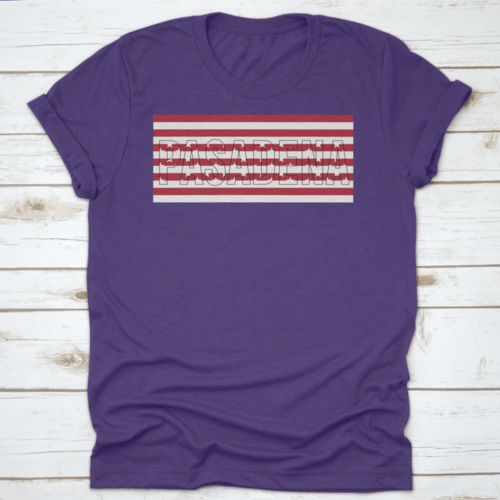 Patriotic Typographic Text Of Pasadena, Usa Flag Outline Design Vector