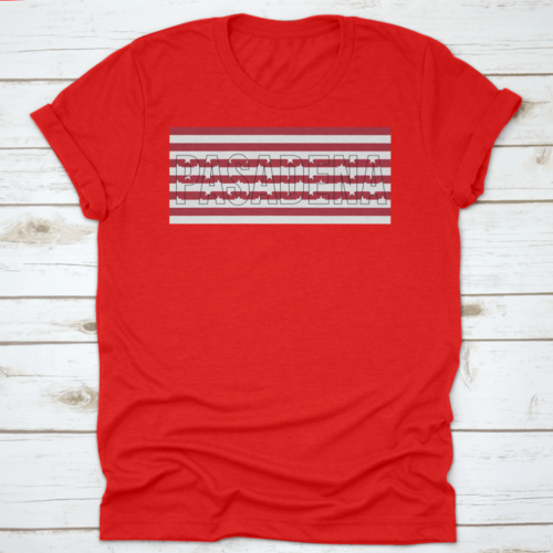 Patriotic Typographic Text Of Pasadena, Usa Flag Outline Design Vector