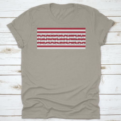 Patriotic Typographic Text Of Pasadena, Usa Flag Outline Design Vector