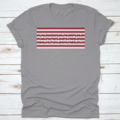 Patriotic Typographic Text Of Pasadena, Usa Flag Outline Design Vector