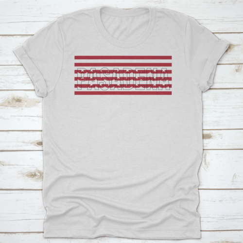 Patriotic Typographic Text Of Pasadena, Usa Flag Outline Design Vector