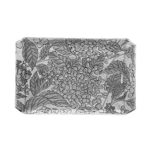Hydrangea Butler Tray by Wendell August Forge — top view