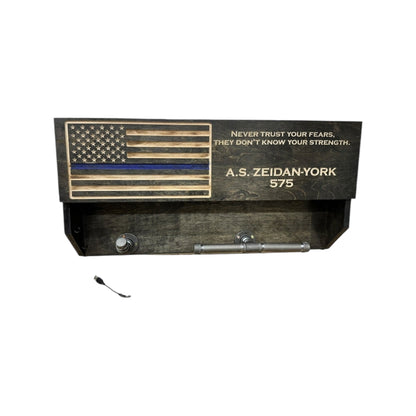 Custom Police Gear Rack with RFID Lock and Concealed Compartment