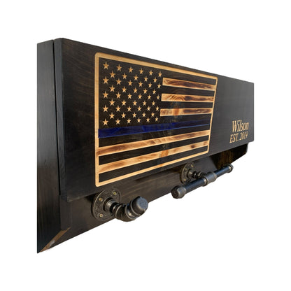Custom Police Gear Rack with RFID Lock and Concealed Compartment