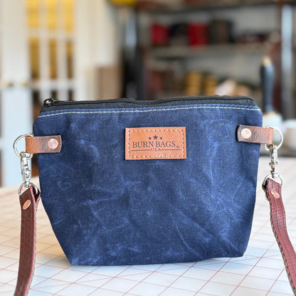 Mini Crossbody Burn Bag | Compact Fire Hose + Waxed Canvas