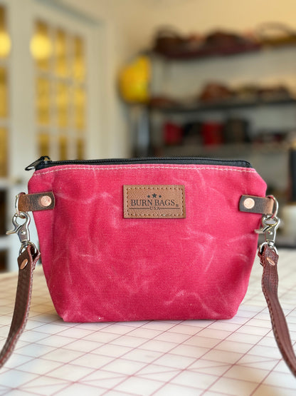 Mini Crossbody Burn Bag | Compact Fire Hose + Waxed Canvas