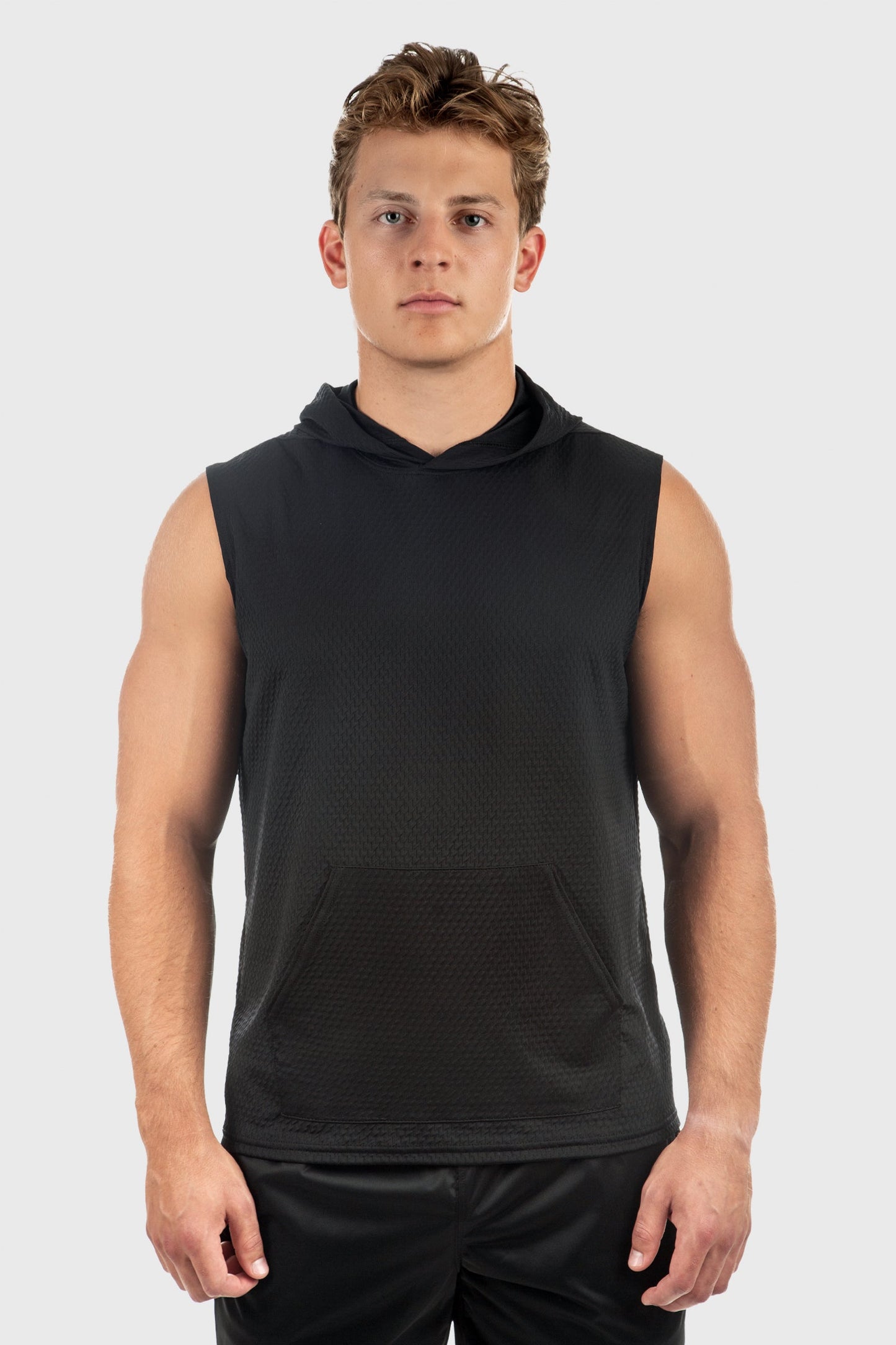 Illusion Mesh Sleeveless Hoodie by WSI Sportswear