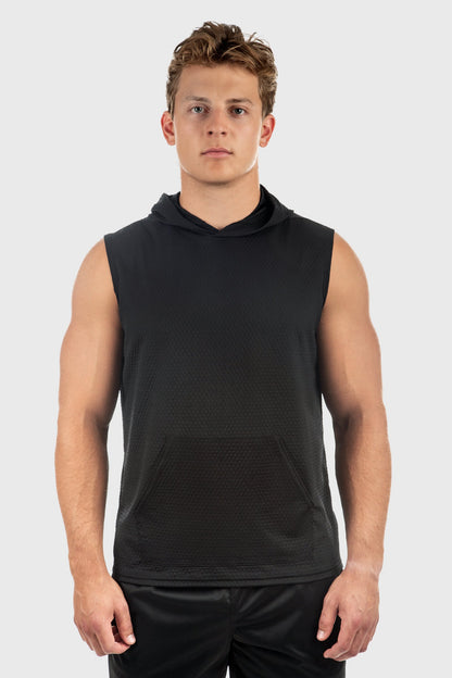 Illusion Mesh Sleeveless Hoodie by WSI Sportswear