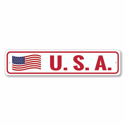 USA American Flag Sign