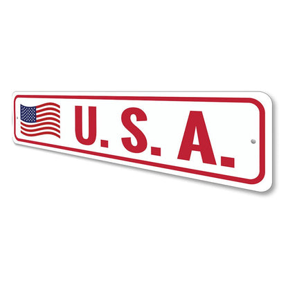 USA American Flag Sign