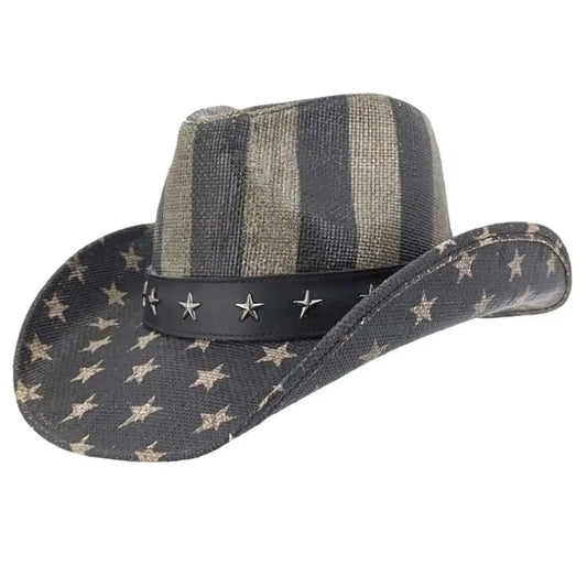 Deadwood Trading Liberty | American Flag Shapeable Straw Cowboy Hat