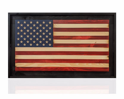 Liberty Flag – American Oak Wooden Display | Shop250America