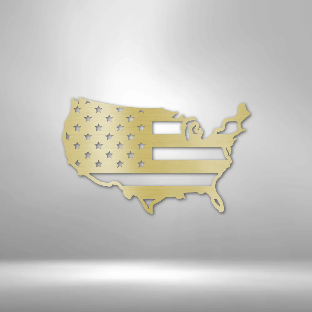 USA Flag Steel Sign – Patriotic Wall Decor | Shop250America