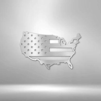 USA Flag Steel Sign – Patriotic Wall Decor | Shop250America