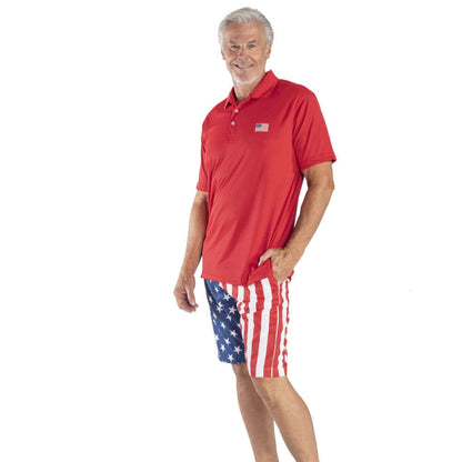 American Flag Men's Golf Shorts - Stars & Stripes | Flag Shirt