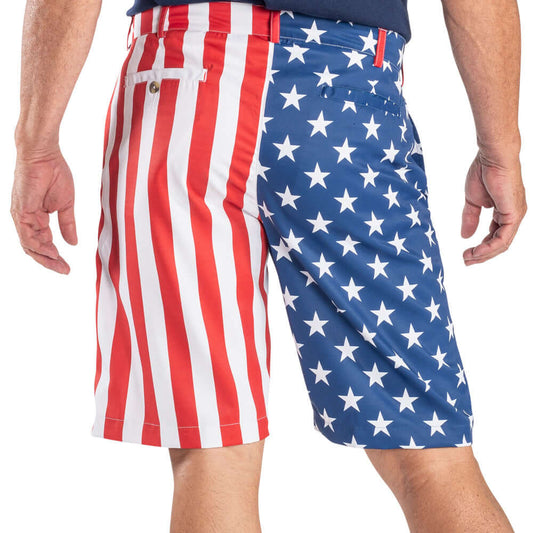 American Flag Men's Golf Shorts - Stars & Stripes | Flag Shirt