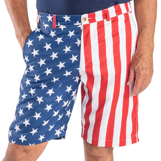 American Flag Men's Golf Shorts - Stars & Stripes | Flag Shirt