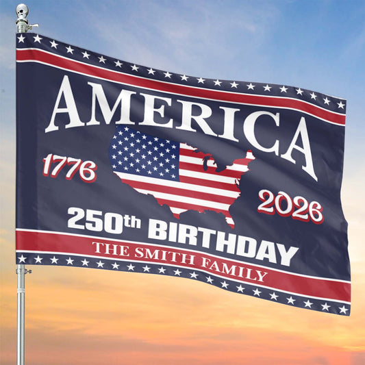 Happy 250 Years Birthday USA Flag | America Anniversary Flag | Patriotic 4th of July Flag | Independence Day House Flag Garden Flag 682485
