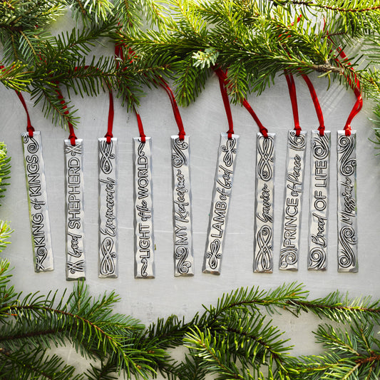 Names of Jesus Icicle Ornament Set (10 Pieces) by Wendell August Forge