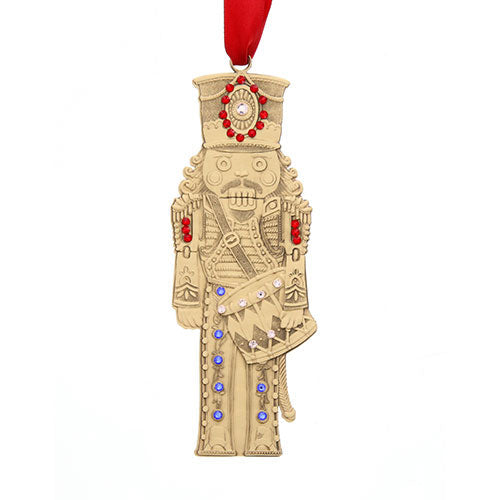 The Nutcracker Prince Drummer Ornament (Bronze) by Wendell August Forge