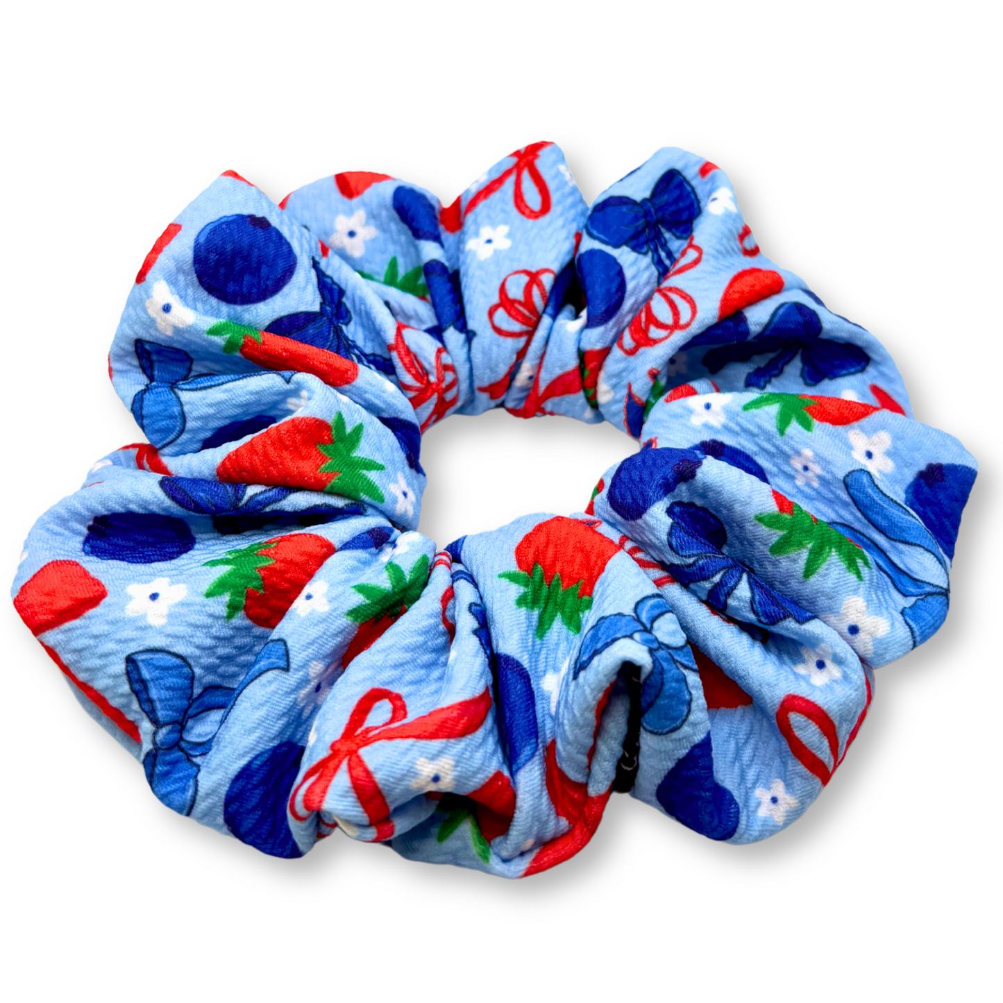Fruit & Bows Patriotic Oversized Scrunchie